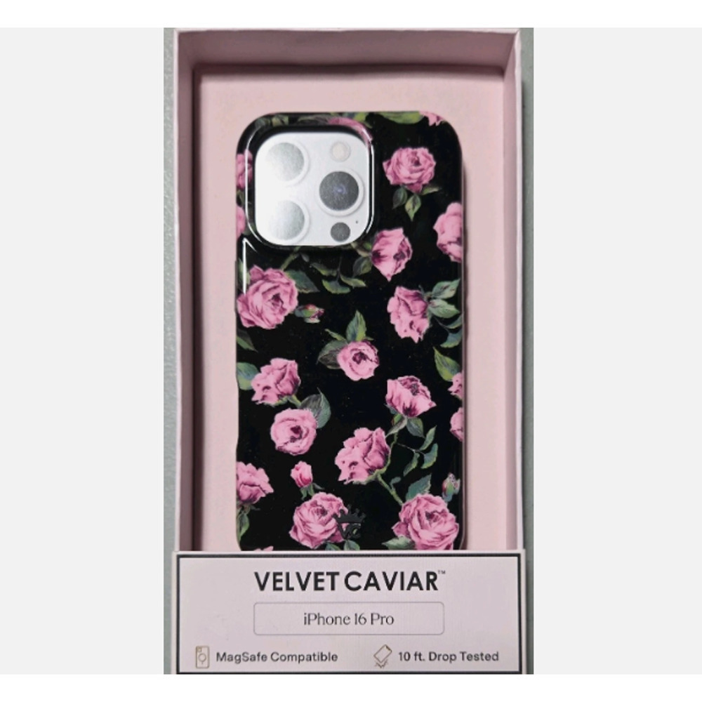 VELVET CAVIAR-MagSafe Case for Apple iPhone 16 Pro-Pink Rose Floral-810161973057